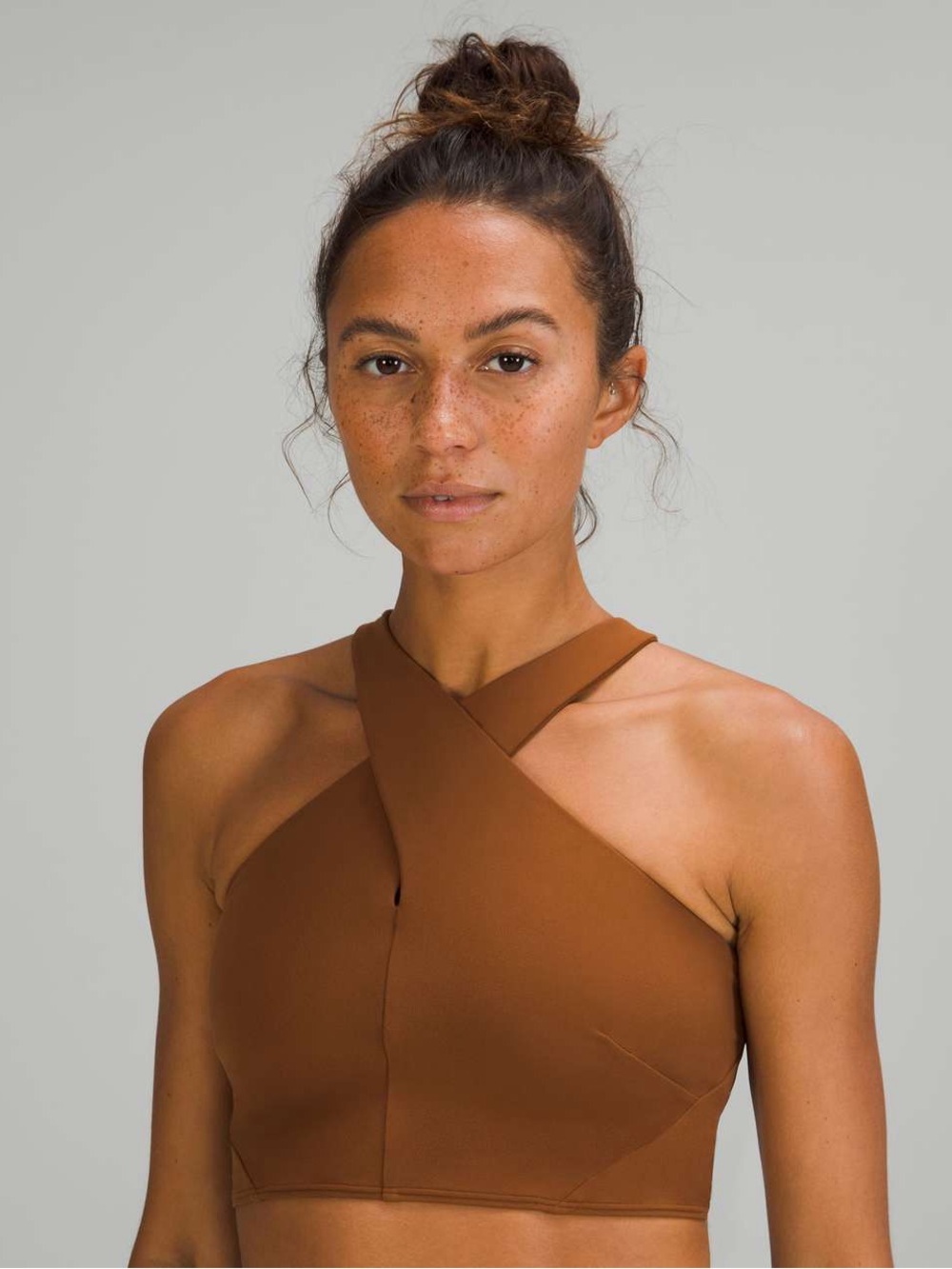 Lululemon Nulu Wrap-Front Longline Bra *Light Support, A/B Cup
Copper Brown
